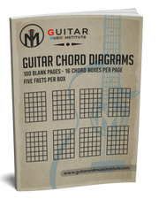 Cajas de acordes, escalas y arpegios en blanco para guitarra - VERSIÓN ENCUADERNADA PERFECTA