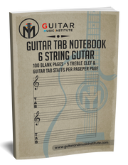 Cuaderno en blanco para tablaturas de guitarra y personal musical - VERSIÓN ENCUADERNADA PERFECTA
