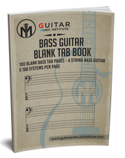 Libro TAB en blanco para bajo de 4 cuerdas - VERSIÓN ENCUADERNADA PERFECTA