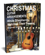 While Shepherd's Watch Their Flocks By Night: PDF Beginner Version for guitar - Sheet Music Download