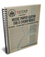 Blank TAB &amp; Music Staff Guitar Tab Notebook – 6-saitige Gitarre 100 leere Seiten