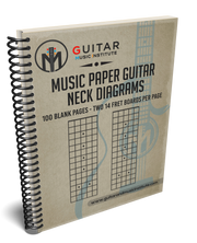 Bedruckte leere Akkord-, Tonleiter- und Arpeggio-Boxen für Gitarre 100 leere Seiten