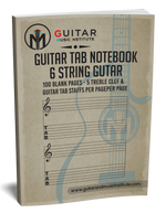 Notebook con tablature vuote e pentagramma musicale con tablature per chitarra - VERSIONE CON RILEGATURA PERFETTA
