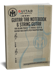 Notebook con tablature vuote e pentagramma musicale con tablature per chitarra - VERSIONE CON RILEGATURA PERFETTA