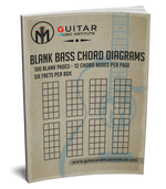 Blank Bass Chord Diagrams Book - PERFECT BOUND VERSION