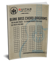 Blank Bass Chord Diagrams Book - PERFECT BOUND VERSION