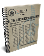 Blank Bass Chord Diagrams Book - WIRE BOUND VERSION