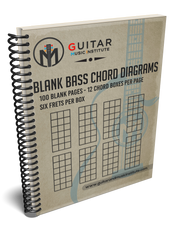 Bedruckte leere Akkord-, Tonleiter- und Arpeggio-Boxen für Gitarre 100 leere Seiten