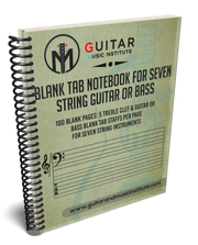 Libro con TAB vuoto a 7 corde per basso o chitarra - VERSIONE RILEGATA A FILO