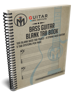 4 String Bass Blank TAB Book - WIRE BOUND VERSION